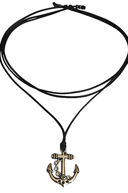 Αντρικό μαύρο μενταγιόν άγκυρα