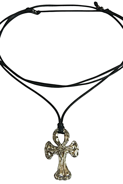 Αντρικό μαύρο μενταγιόν βυζαντινός σταυρός