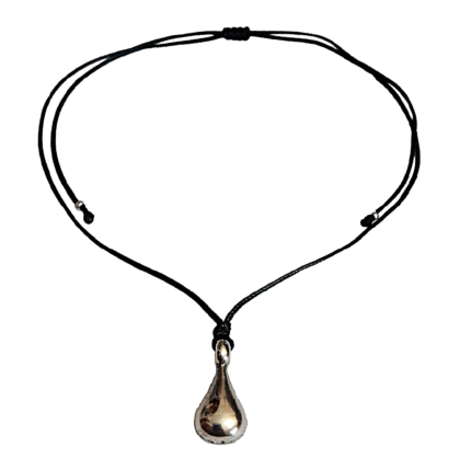 Cord necklace μαύρο με σταγόνα