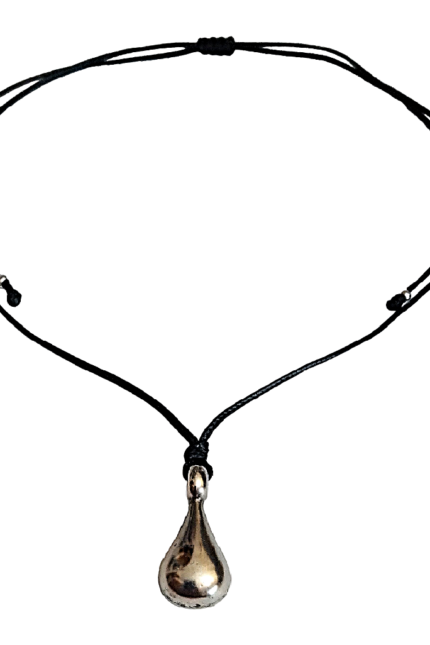 Cord necklace μαύρο με σταγόνα