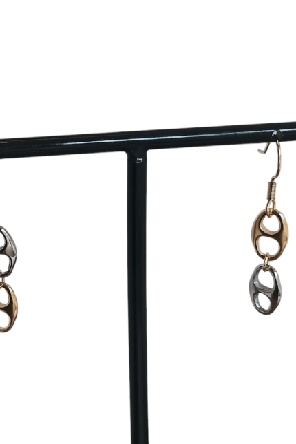 Χειροποίητα κρεμαστά σκουλαρίκια από ατσάλι