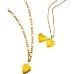 Χειροποιητο Κολιε ΚΑΡΔΙΑ Με ατσαλινη αλυσιδα και καρδια που ανοιγει