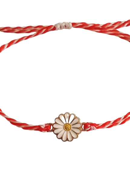 Μαρτάκι παιδικό με λευκή μαργαρίτα