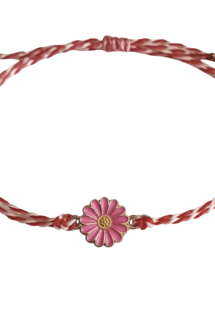 Μαρτάκι παιδικό με ροζ μαργαρίτα