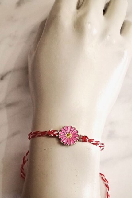 Μαρτάκι παιδικό με ροζ μαργαρίτα