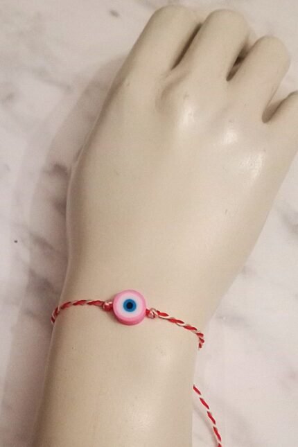 Σετ 10 τεμαχίων μαρτάκια παιδικά με ροζ φίμο ματάκι