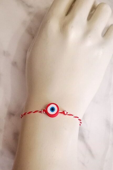 Σετ 10 τεμαχίων μαρτάκια παιδικά με κόκκινο φίμο ματάκι