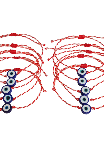 Σετ 10 τεμαχίων μαρτάκια παιδικά με μπλε φίμο ματάκι