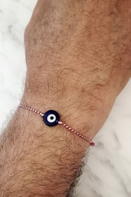 Μαρτάκι αντρικό γυάλινο μπλε ματάκι