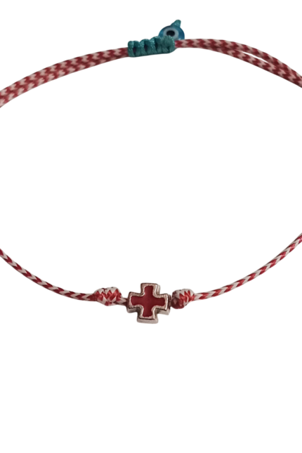 Μαρτάκι αντρικό μπορντώ σταυρός σμάλτο