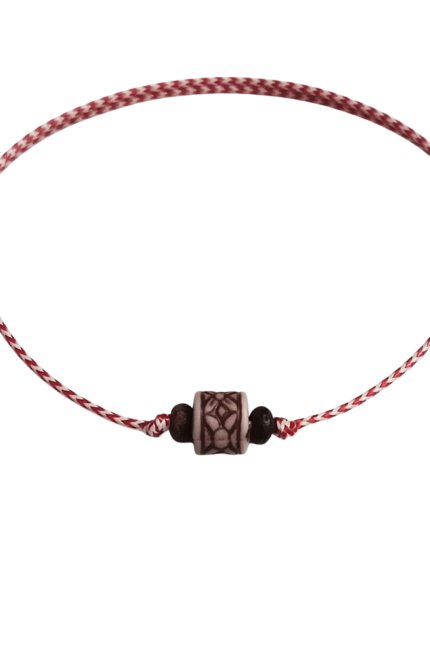 Μαρτάκι αντρικό χάντρα etnic ξύλινη