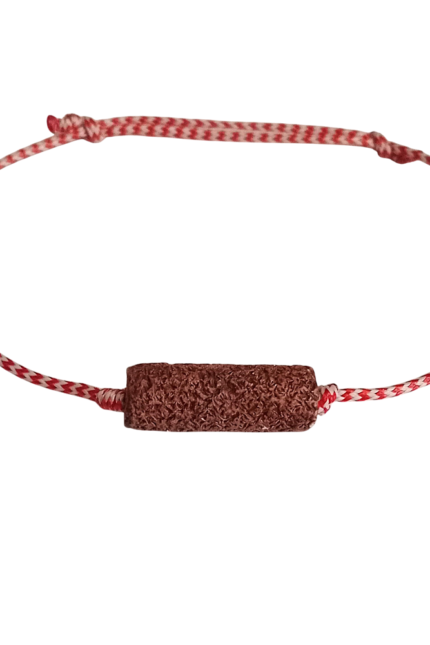 Μαρτάκι αντρικό με ξύλινη μακρόστενη χάντρα boho