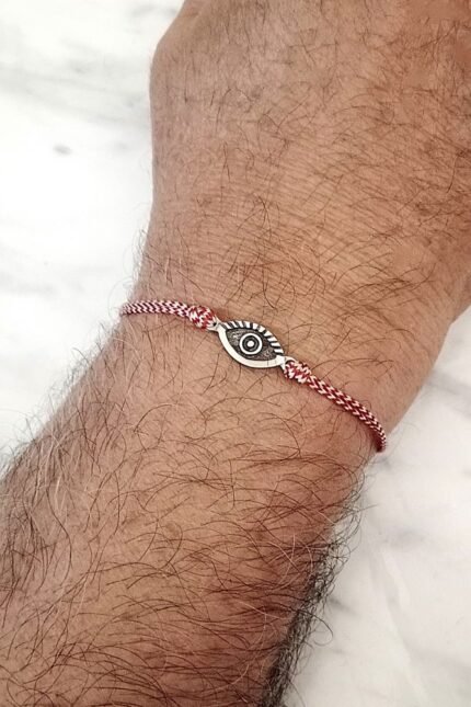 Μαρτάκι αντρικό με μεταλλικό ασημί ματάκι