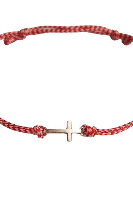 Μαρτάκι αντρικό με ασημί σταυρό