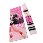 Λαμπάδα Rose APT με μπρελόκ και πλάτη - Image 3