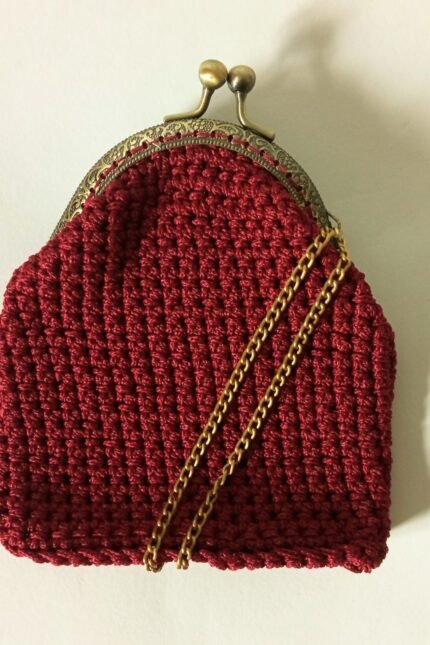 Χειροποίητο πλεκτό πορτοφόλι σε στυλ vintage