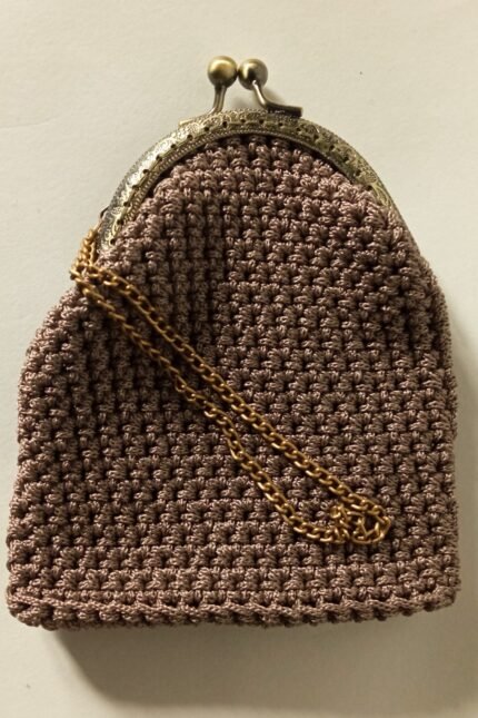 Χειροποίητο πλεκτό πορτοφόλι σε στυλ vintage