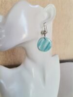 Σκουλαρίκια με Γαλάζιο Φίλντισι - Image 3