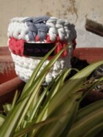 Πλεκτό καλαθάκι με ξύλινο στρογγυλό πάτο 10εκ - Image 4