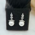 ΄'' Vesper '' Νυφικά σκουλαρίκια με πέρλα και κρύσταλλα