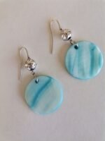 Σκουλαρίκια με Γαλάζιο Φίλντισι - Image 6