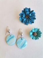 Σκουλαρίκια με Γαλάζιο Φίλντισι - Image 5