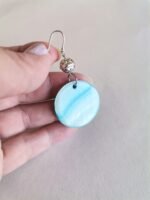 Σκουλαρίκια με Γαλάζιο Φίλντισι - Image 4