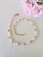 Κολιέ με Ροζ Νεφρίτη και Επίχρυση Λάβα - Image 6