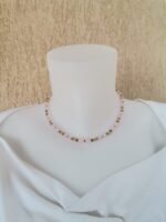 Κολιέ με Ροζ Νεφρίτη και Επίχρυση Λάβα - Image 2