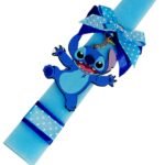 Πασχαλινή λαμπάδα Stitch με ξύλινο μπρελοκ - Image 5