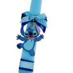 Πασχαλινή λαμπάδα Stitch με ξύλινο μπρελοκ - Image 3