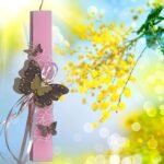 Λαμπάδα ροζ με πεταλούδα μαγνητάκι - Image 7