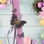 Λαμπάδα ροζ με πεταλούδα μαγνητάκι - Image 5