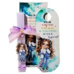 Λαμπάδα κορίτσι "be yourself" set με door tag και κουτί