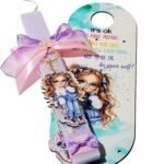 Λαμπάδα κορίτσι "be yourself" set με door tag και κουτί - Image 2