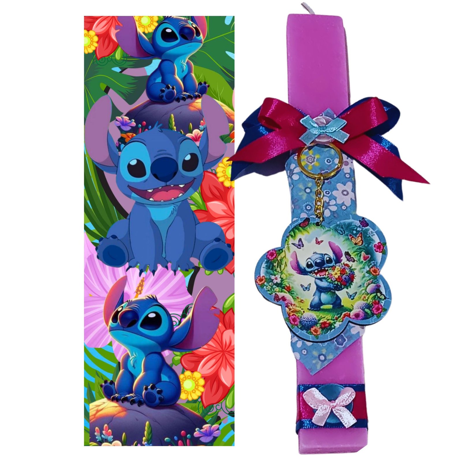 stitch (17) Πασχαλινή λαμπάδα Stitch με πλάτη - Image 1