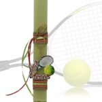 Πασχαλινή λαμπάδα τένις με μπρελόκ - Image 3