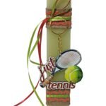 Πασχαλινή λαμπάδα τένις με μπρελόκ - Image 5