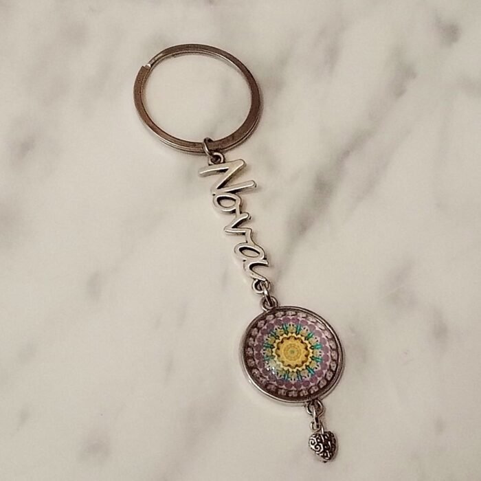 Μπρελόκ ΝΟΝΑ mandala ασημί
