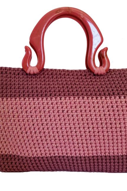 Χειροποίητη πλεκτή τσάντα χειρός