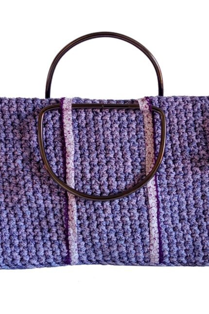 Χειροποίητη πλεκτή τσάντα χεριού