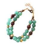 Δίσειρο Βραχιόλι με Αβεντουρίνη και Αχάτη