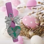 Πασχαλινή λαμπάδα με διακοσμητικό καρδιά - Image 3