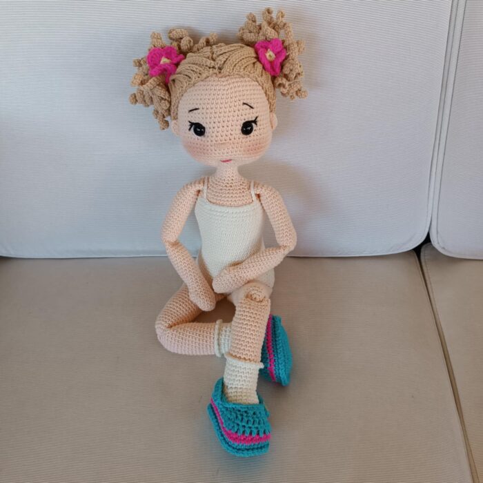 Χειροποίητη κούκλα (amigurumi) "Φοίβη”, ύψους 47 εκ. - Image 5