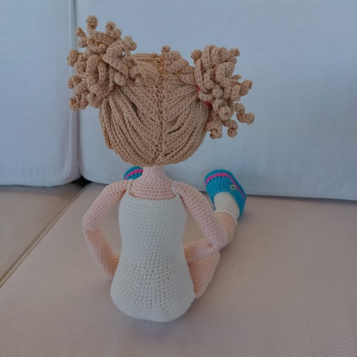 Χειροποίητη κούκλα (amigurumi) "Φοίβη”, ύψους 47 εκ. - Image 6
