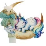 Πασχαλινή λαμπάδα μονόκερος-unicorn
