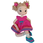 Χειροποίητη κούκλα (amigurumi) "Φοίβη”, ύψους 47 εκ.