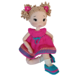 Χειροποίητη κούκλα (amigurumi) "Φοίβη”, ύψους 47 εκ.