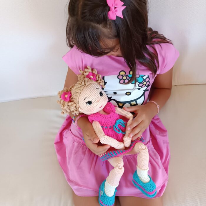 Χειροποίητη κούκλα (amigurumi) "Φοίβη”, ύψους 47 εκ. - Image 2