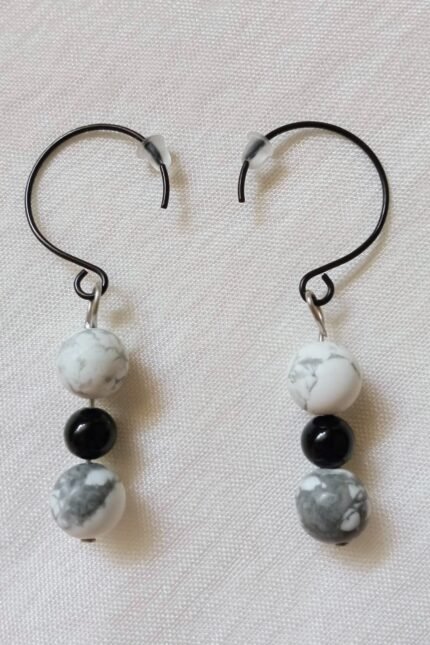 Χειροποίητα κρεμαστά σκουλαρίκια με χαολίτη